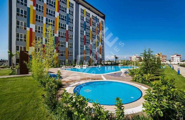 Fully Furnished 1+1 Apartment in Secure Complex with Pool in Kepez, Antalya